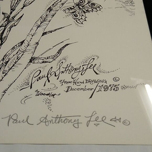 Paul Anthony Lee Surrealistic Memories 1975 Black and White Fox Art Print - Picture 2 of 7